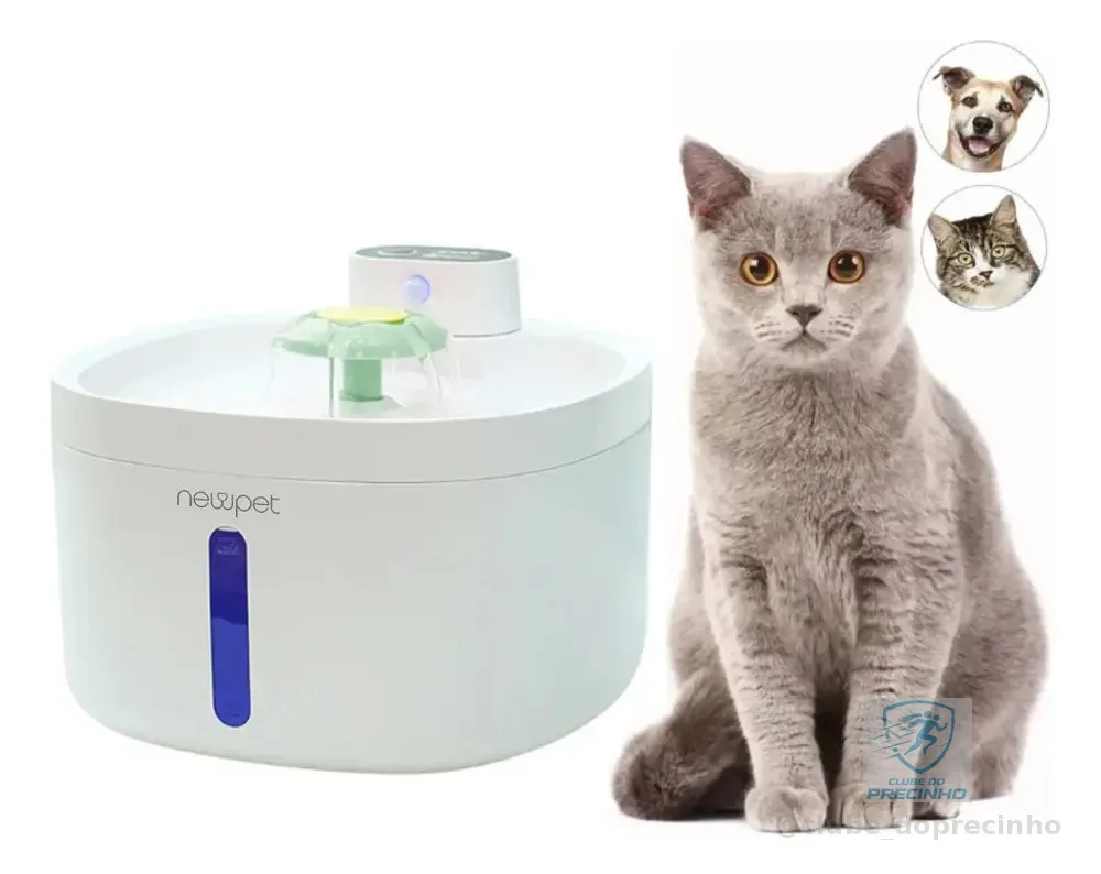 Bebedouro Automático New Pet para Gato e Cão 2.6L Sensor Sem Fio