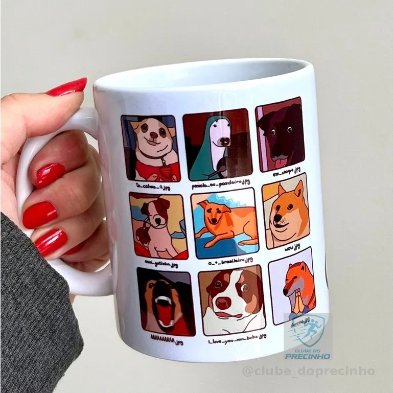 Cozinha Decoração Caneca Memes de Cachorro