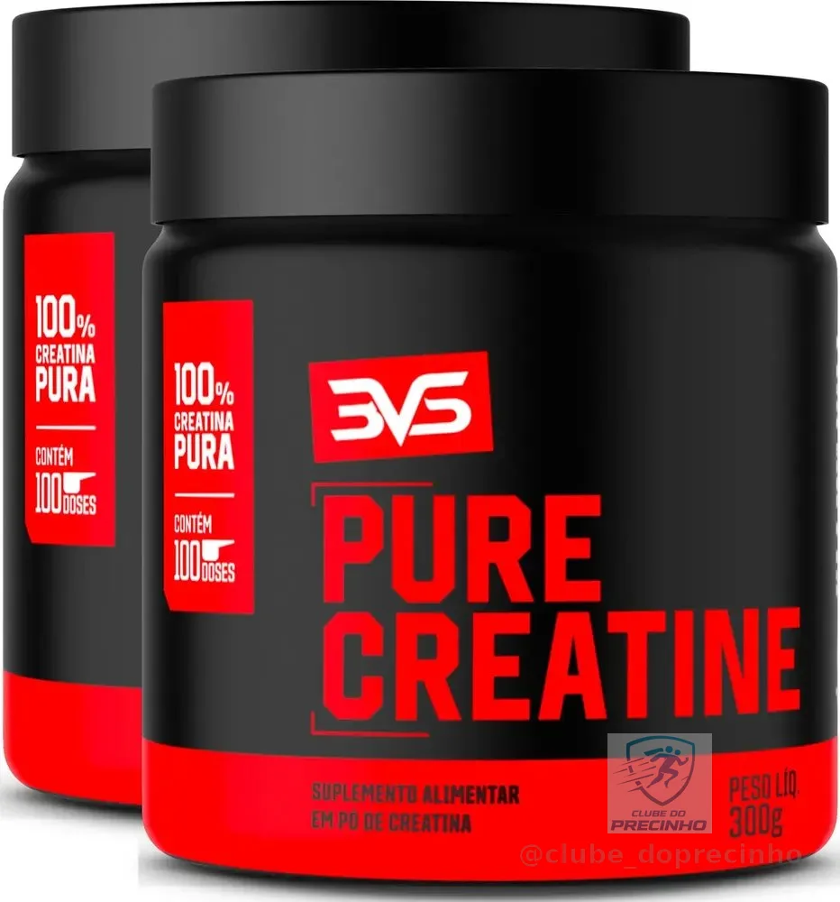 02 Potes da Creatina 300g - 100% Pura Monohidratada - 3VS Nutrition