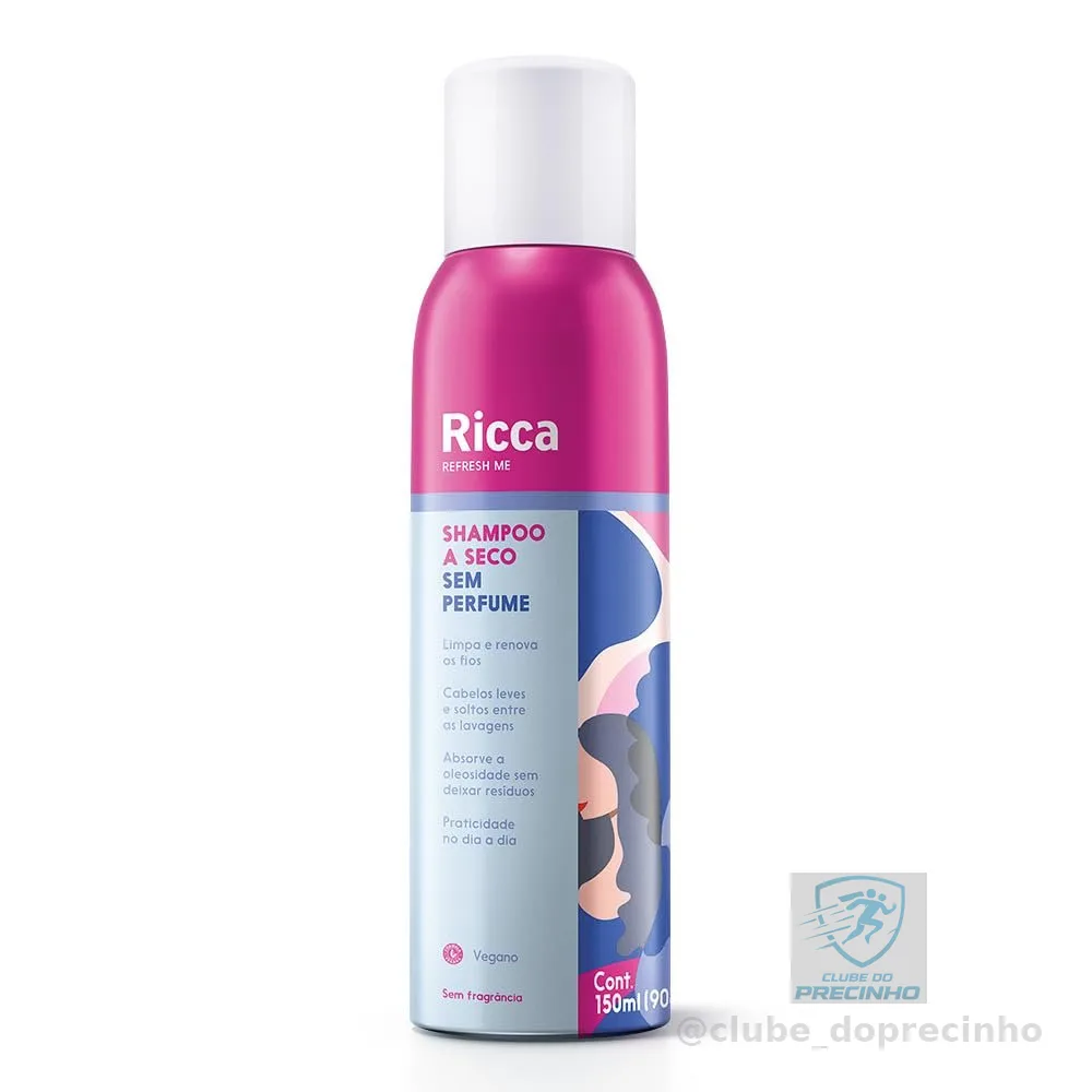 Ricca Shampoo a Seco Sem Perfume 150ml