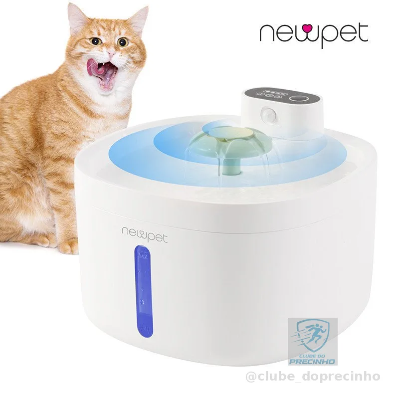 Fonte de água para gatos com sensor inteligente 2,6 L automática para animais bebedouros
