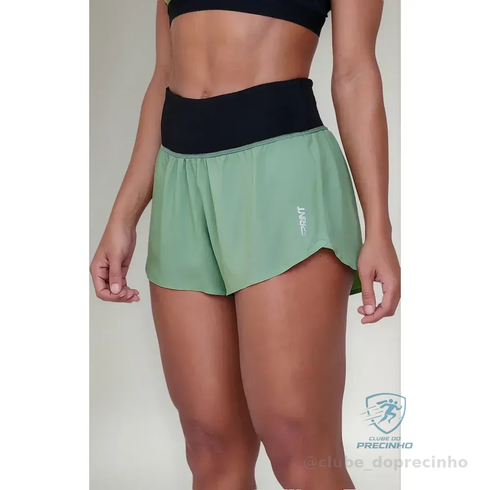 Short Caminhada Corrida Sprint Ginga Ultraleve Verde Authen