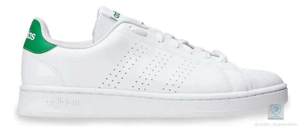 Tênis Masculino E Feminino Advantage 2.0 adidas Branco E Verde Liso 36 Br