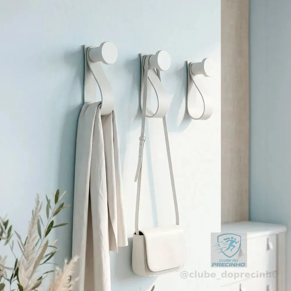 Suporte Para Provador Pino Parede Cabideiro Decorativo Kit 4 Gelo
