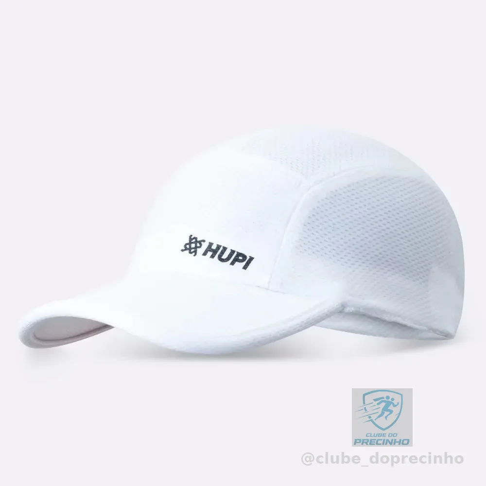 Boné Uv Com Proteção Solar Hupi Sun Dry Branco Branco Único Liso
