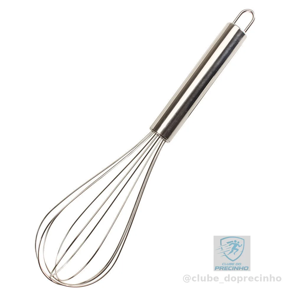 Bate Clara Fouet de Inox 26cm Batedor Inox Confeitaria Fouet Batedor Manual em Inox 26cm