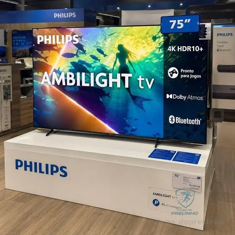 Essa é a AMBILIGHT The One Philips 75", SUPER PREÇO PARCELADO 🤯