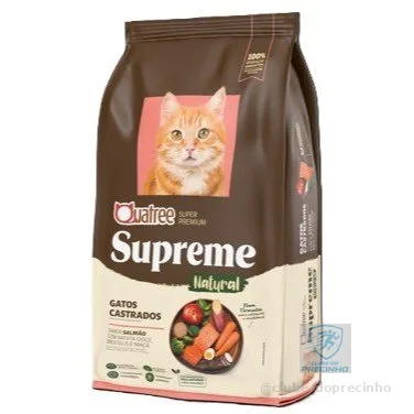 Ração Quatree Supreme Gatos Castrados Salmão e Batata Doce 10,1kg