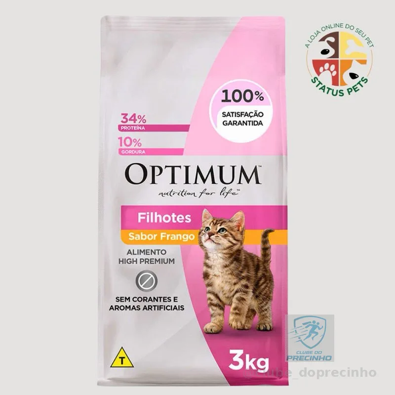 3Kg Ração Optimum para Gatos Filhotes Frango