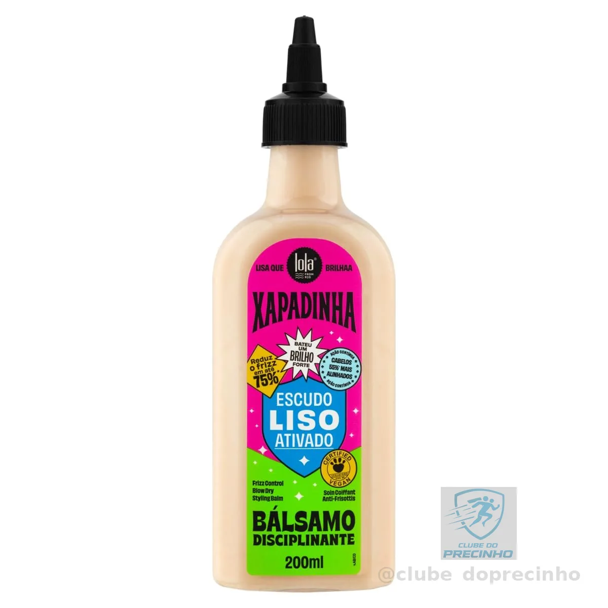 Lola From Rio – Xapadinha – Bálsamo para pentear sem enxágue para cabelos lisos, proteção térmica, efeito antifrizz, alinhamento e softnes 200 ml