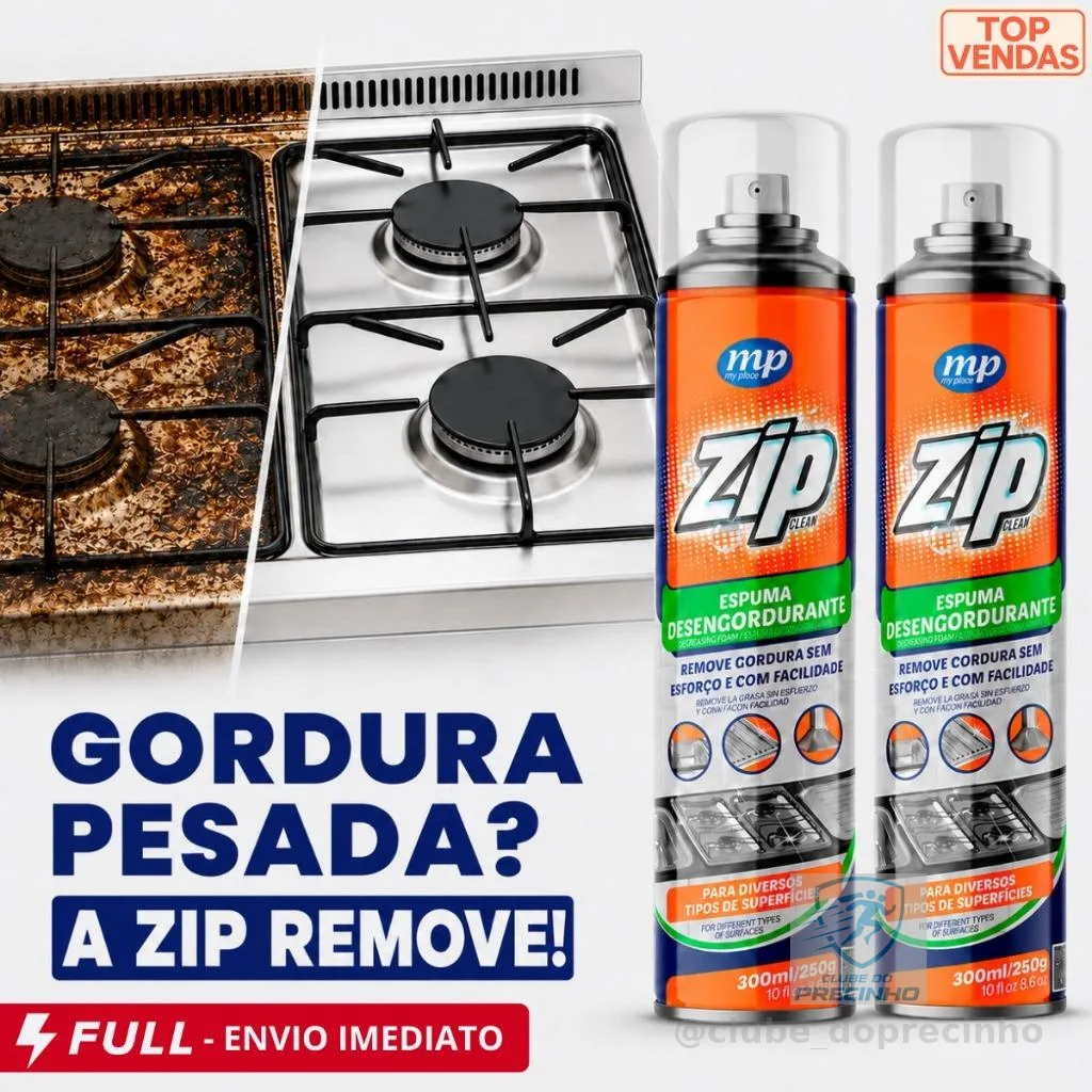 Espuma Desengordurante Zip Clean 300ml My Place