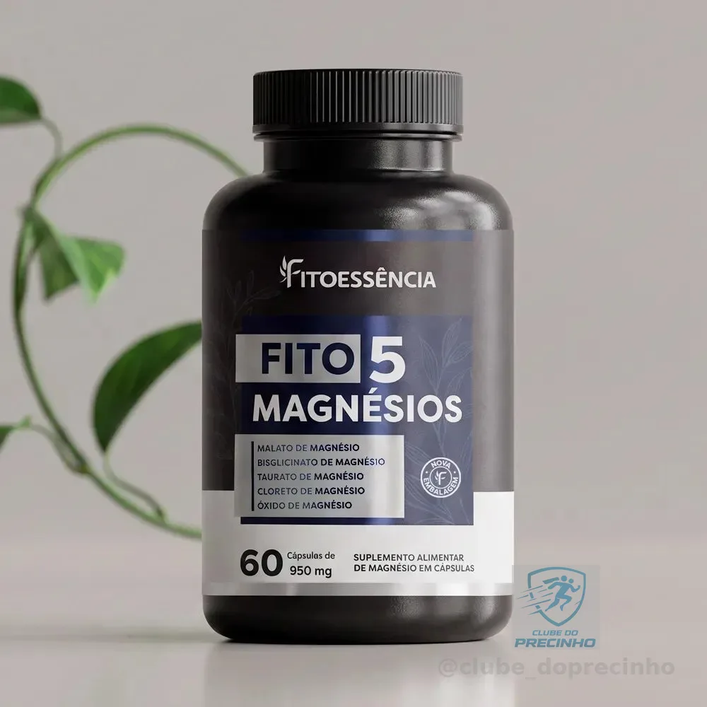 Fito 5m Magnésio Suplemento - 60 Cápsulas - Fitoessência Sem Sabor- 5 magnesios