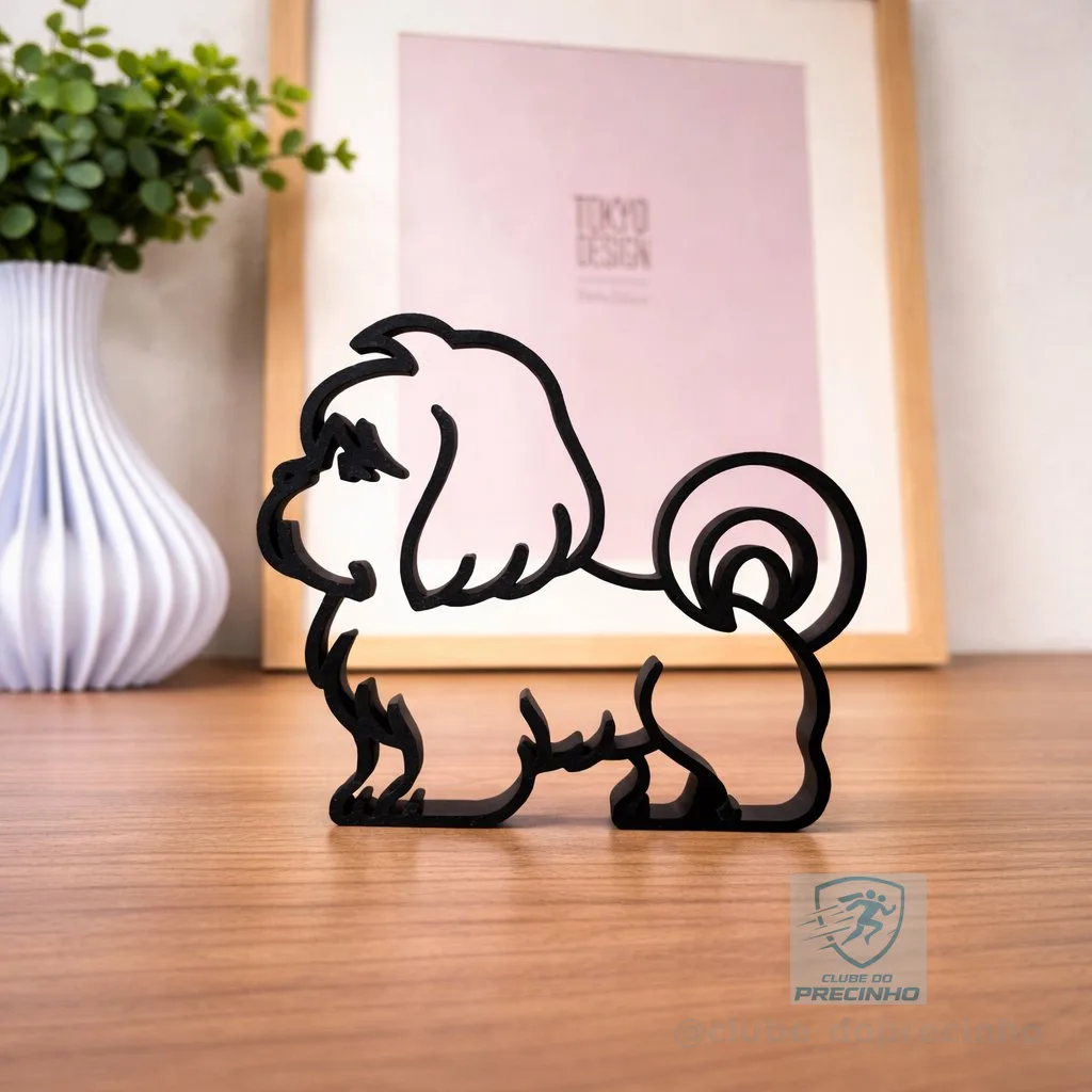 Cachorro Decoração Shih Tzu | Enfeite Decorativo para Casa | +25 Cores | Envio Rápido