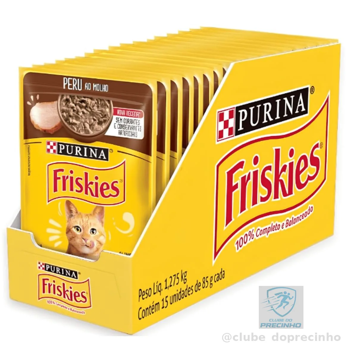 Pack Ração Úmida Friskies Para Gatos Adultos Sabor Peru Ao Molho - Com 15 Sachês 85g