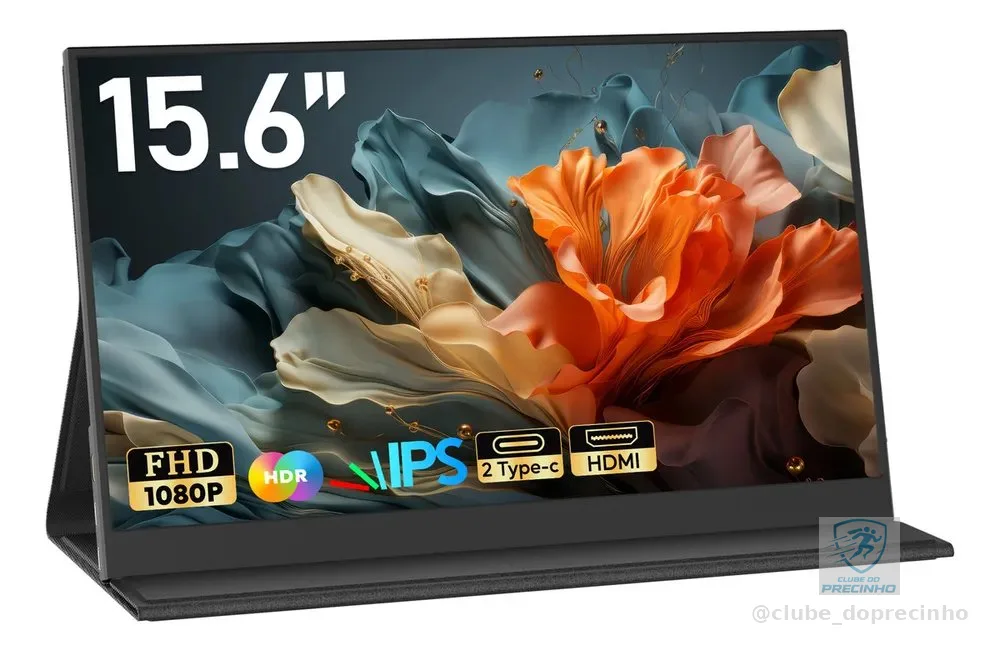 Monitor Portátil 15.6''com Usb C Dupla/hdmi Fhd 1080p 60hz