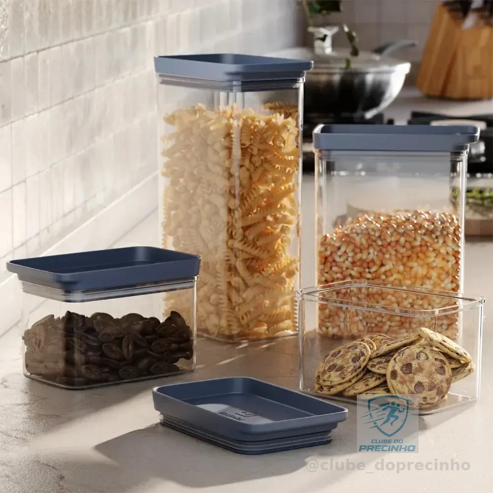 Potes Herméticos e Organizadores de Geladeira - Electrolux - Kit 6