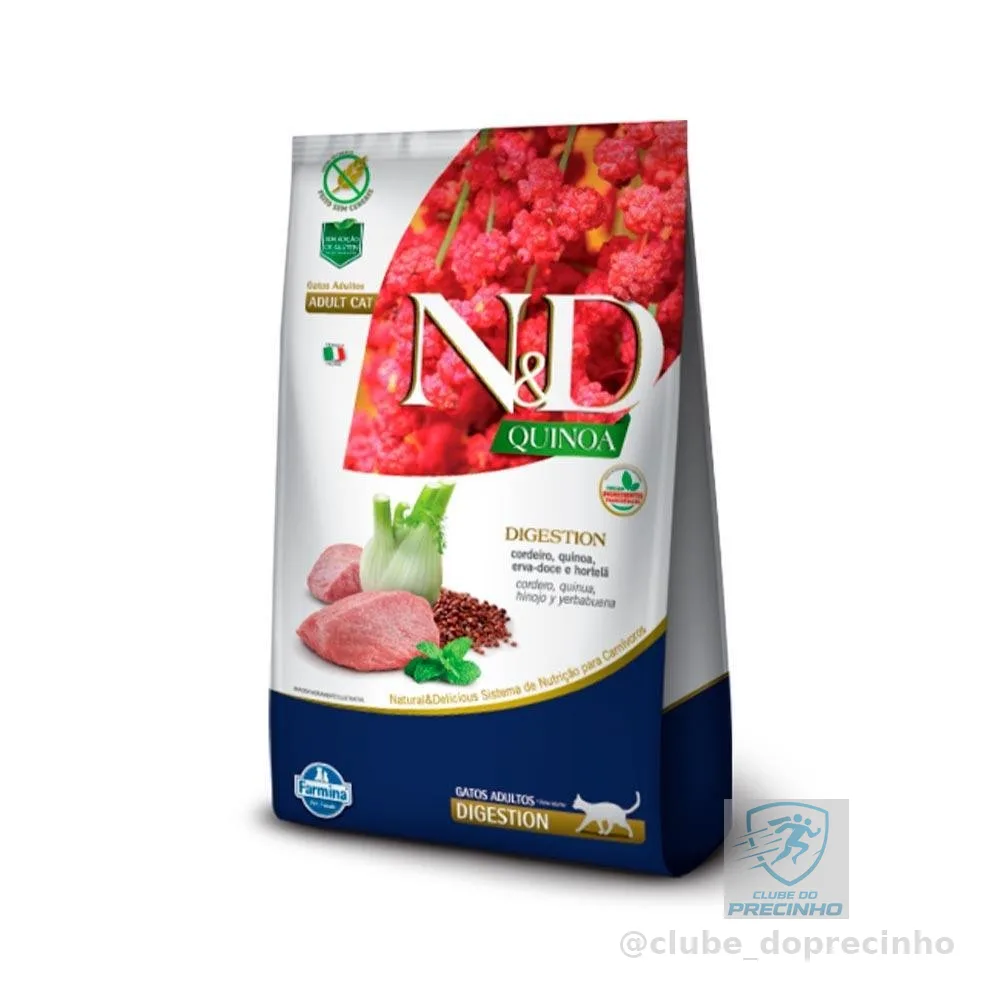 Ração Quinoa Digestion N&d Gatos Adultos Cordeiro 7,5kg