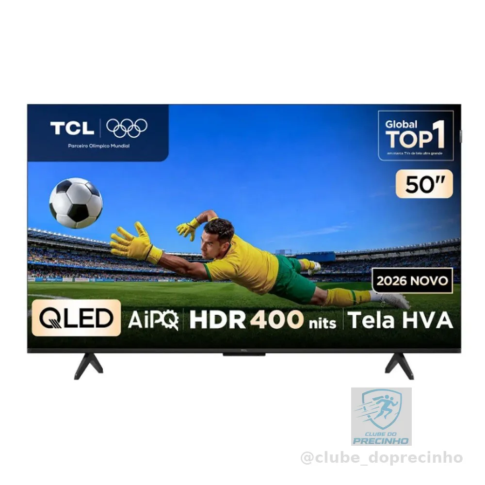 Smart TV P7L 50 Polegadas 4K UHD QLED AiPQ TCL preto Bivolt