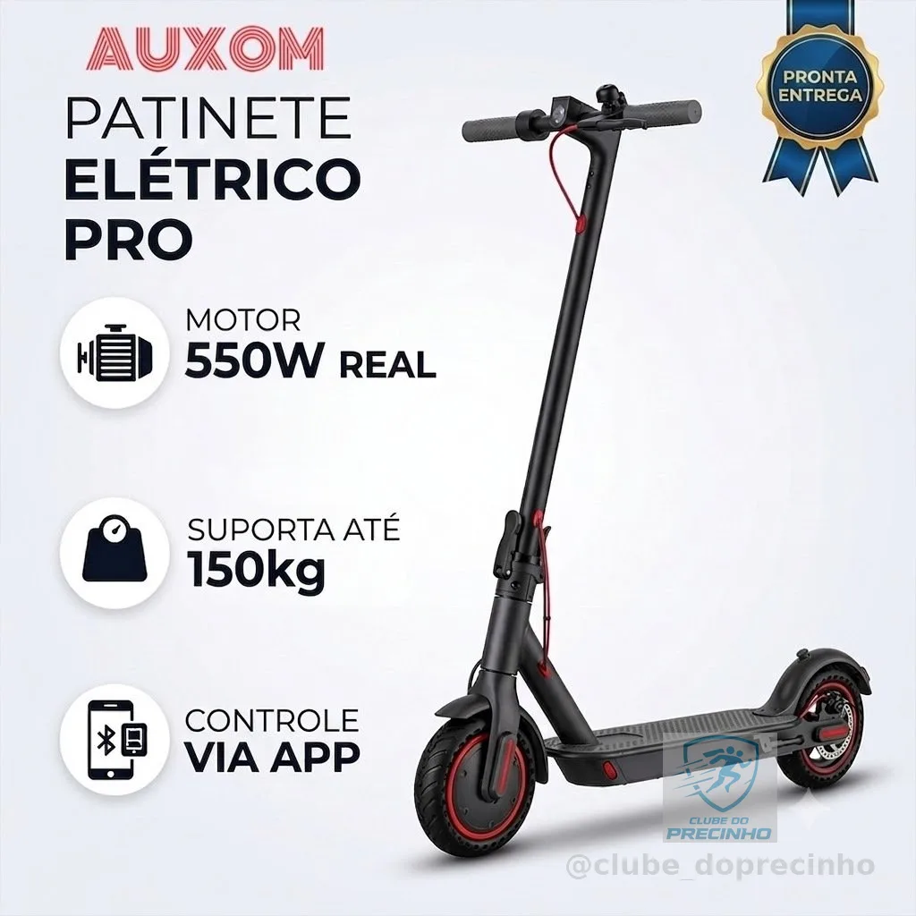 Patinete Elétrico Scooter Para Adultos 550W Capacidade de Carga de 150KG