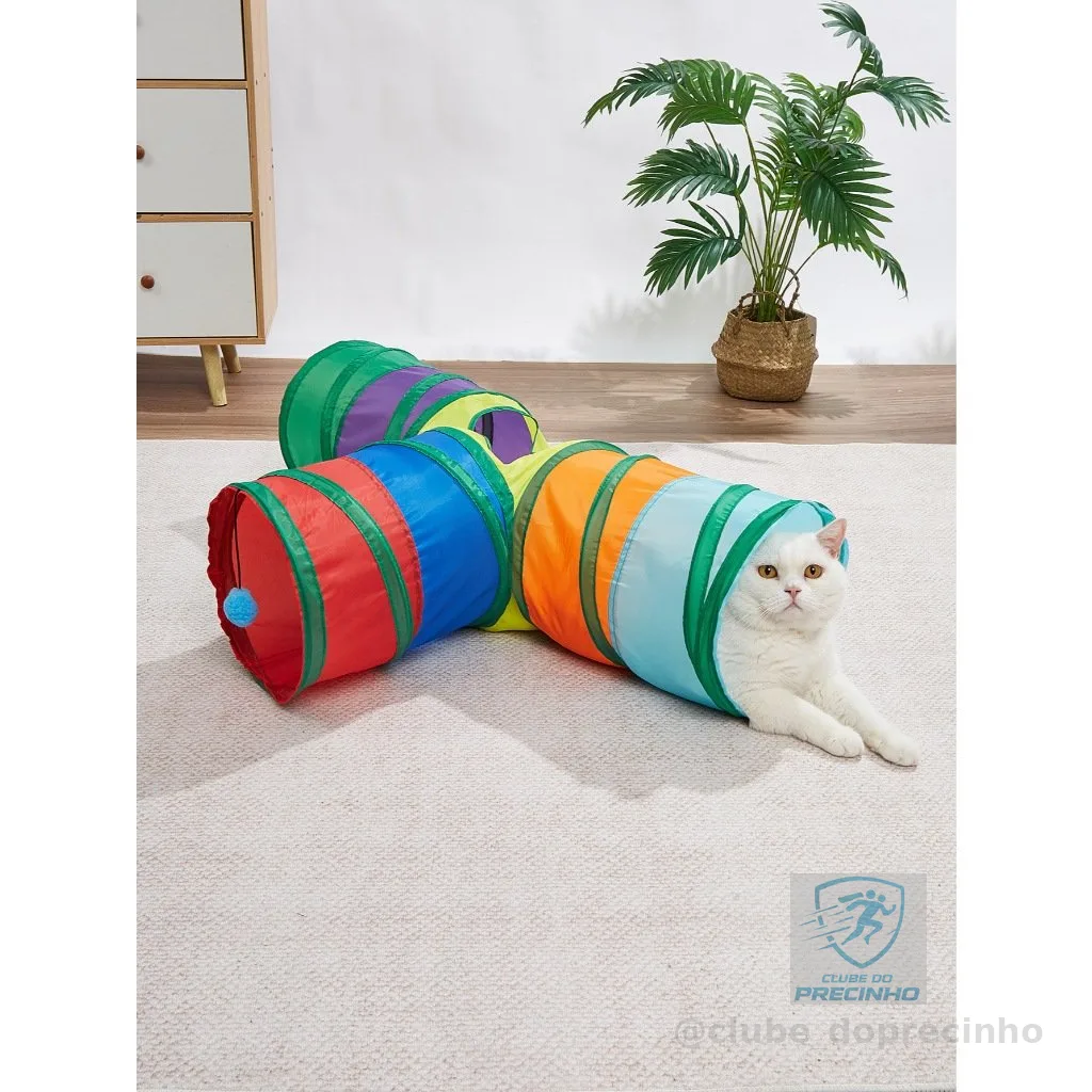 Pet Brinquedo para Gato - Túnel Engraçado/ Vara de Pelúcia/ Rato/ Combinação de Brinquedos