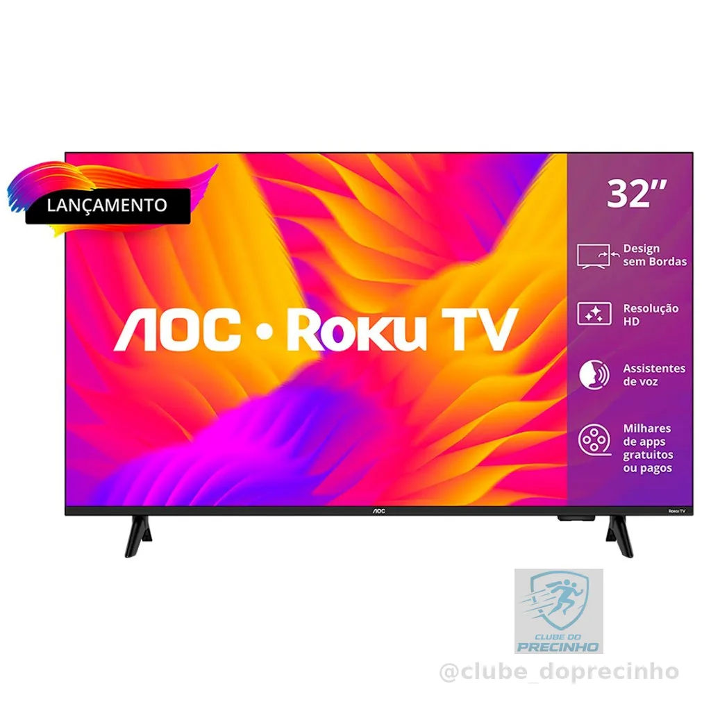 Smart Tv AOC 32" LED HD 32S5155/78G Roku Wifi HDMI Dolby Audio