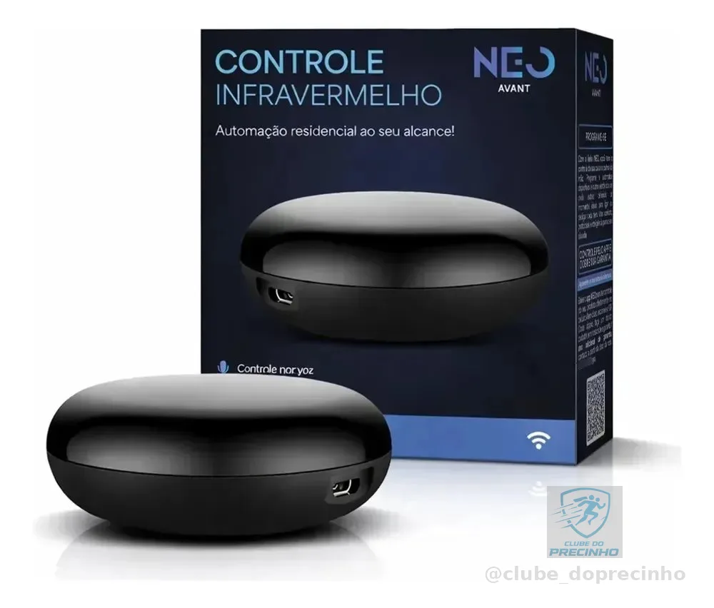 Controle Universal de Infra Vermelho Inteligente Wi-fi 2.4 GHz 110v/220v Bivolt Cod: 291100052 Avant Neo