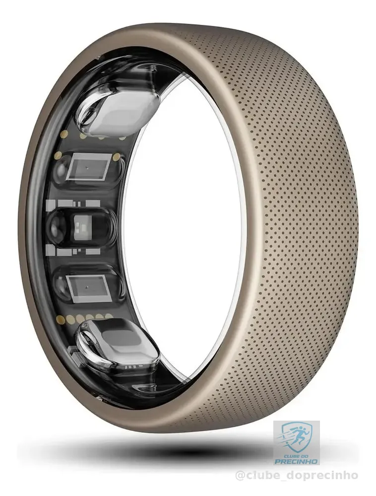 Anel inteligente Amazfit Helio Ring Ultralight de 3,75 g, cor de titânio, tamanho 12