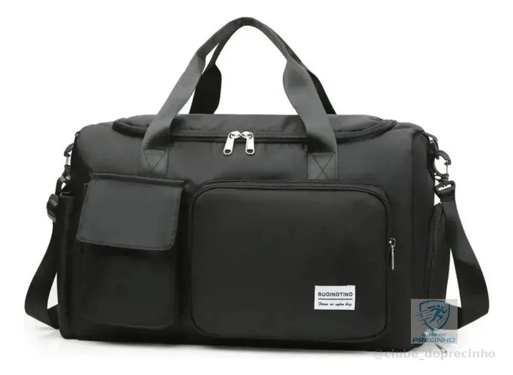 Bolsa Mala Viagem Academia Feminina Masculina Porta Tenis Preto Mala De Bordo Mala De Mão Com Divisórias