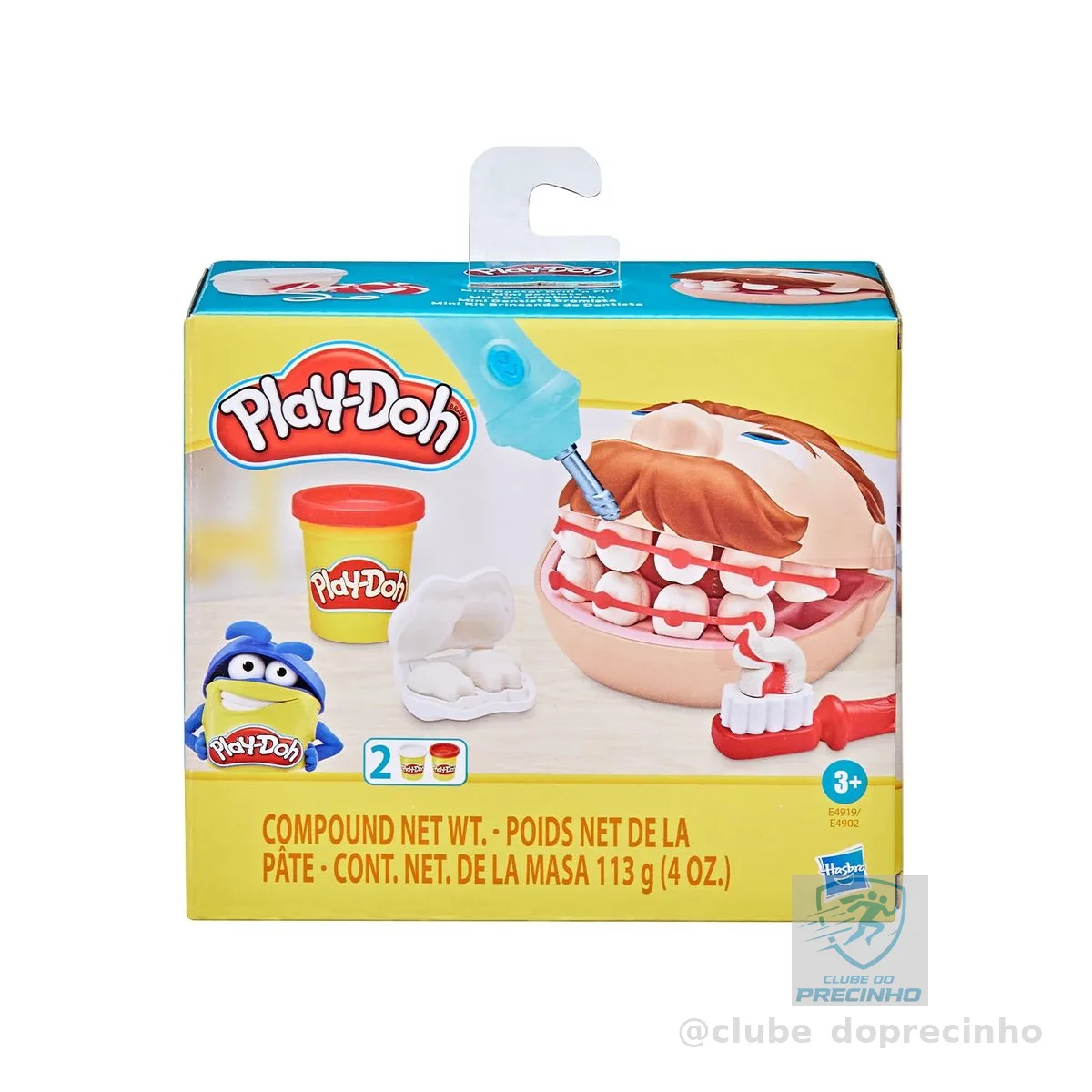 Play-Doh, Massinha de Modelar Infantil, Brincando de Dentista - Conjunto de Brinquedo com Acessórios e 2 Potes - A partir de 3 Anos