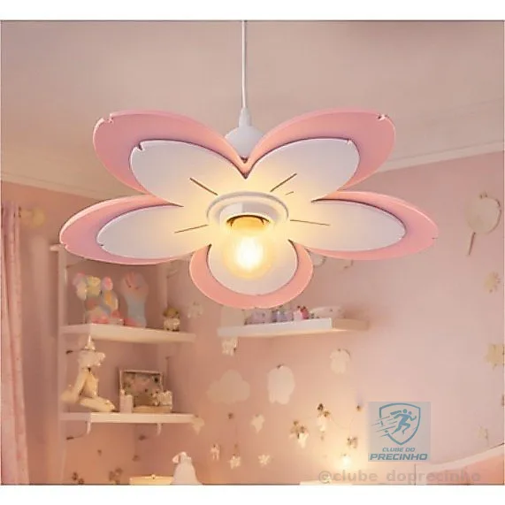 Luminária Flor Infantil - Lustre Flor Infantil