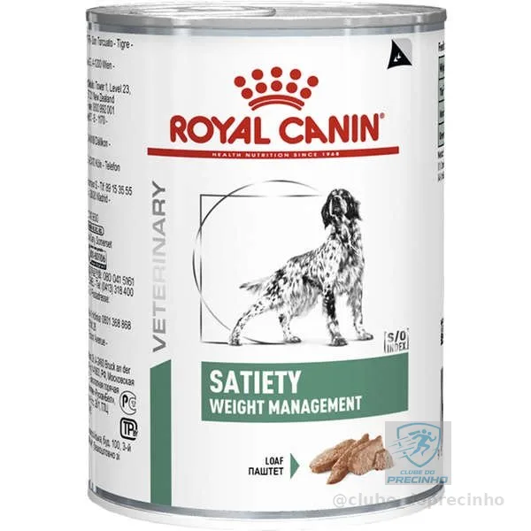 Ração Úmida Lata Royal Canin Veterinary Satiety Support Cães Adultos 410g