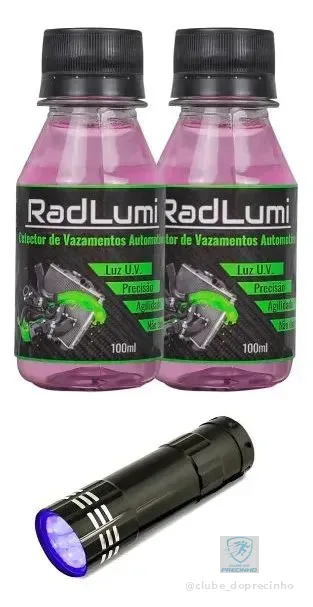 Kit 2 Radlumi - Detector De Vazamento Leak Finder + Lanterna
