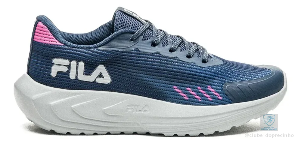 Tênis Fila Sprint Feminino Esportivo Caminhada Confortável Marinho/rosa Liso 36 Br