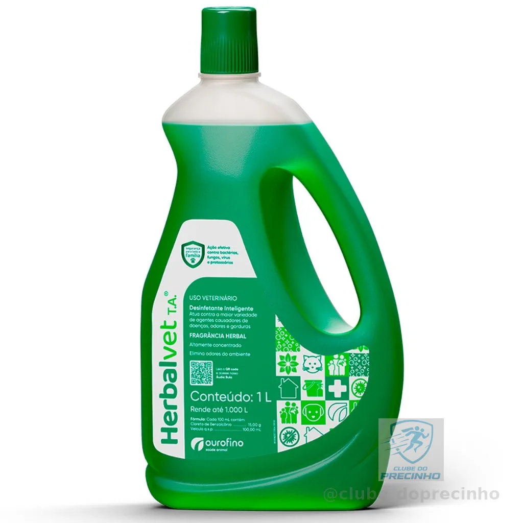 Herbalvet Desinfetante Concentrado Bactericida Eliminador Odores Pet - 1 Litro