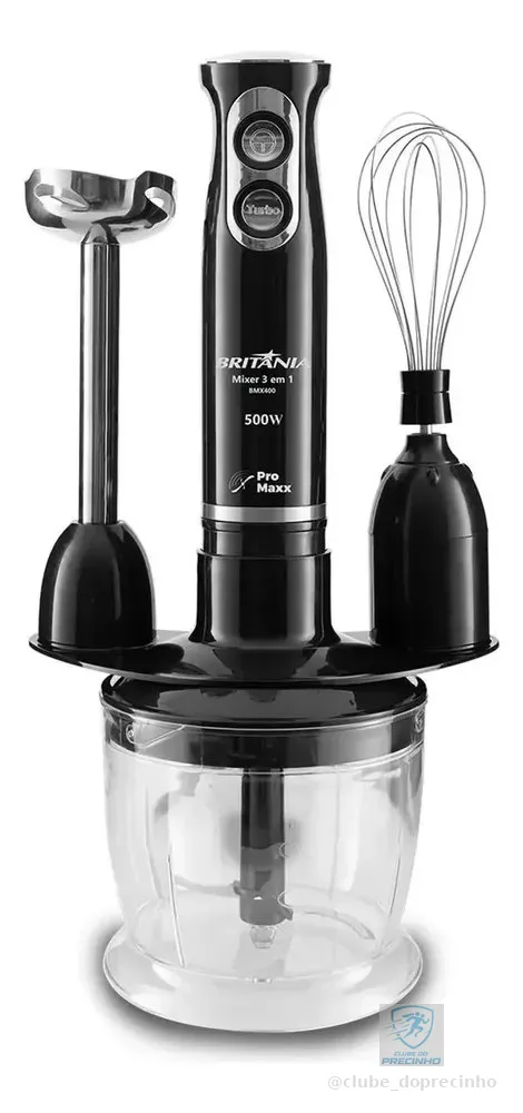 Mixer Bmx400p 3 Em 1 500w Cor Preto Britânia 110v Preto