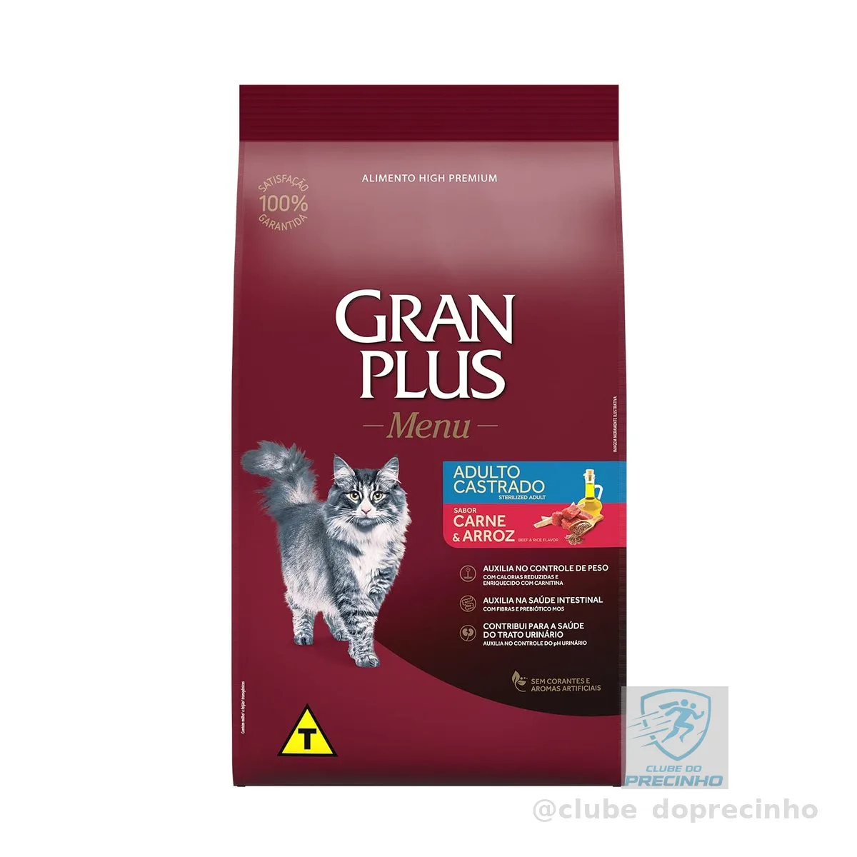 Granplus Ração Para Gatos Castrados Gran Plus Carne E Arroz 10 1Kg