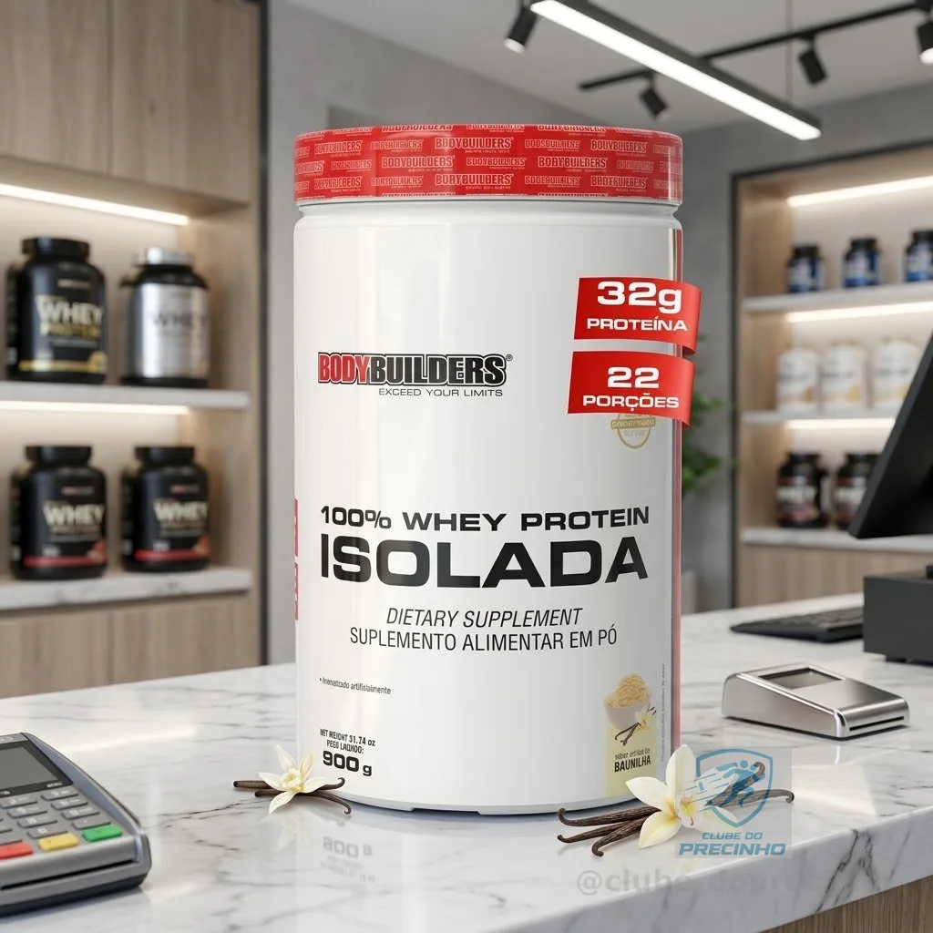 Whey Protein 100% Isolada Baunilha 900g - Bodybuilders