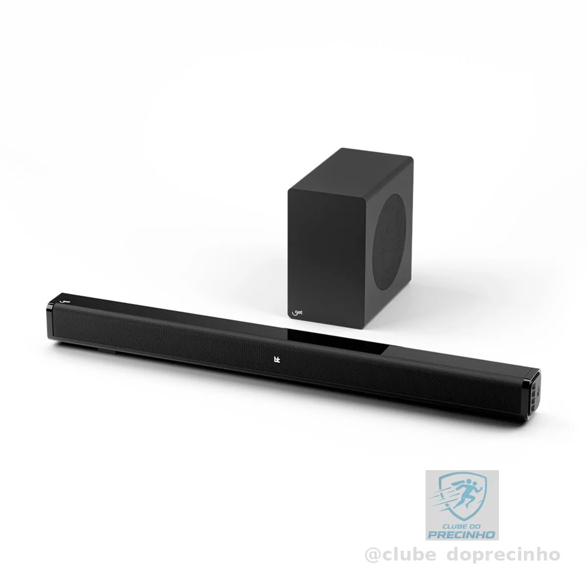 Soundbar Barra de Som com Subwoofer sem Fio Get 2.1 240W RMS Bluetooth, USB, HDMI, Preto, Som Imersivo