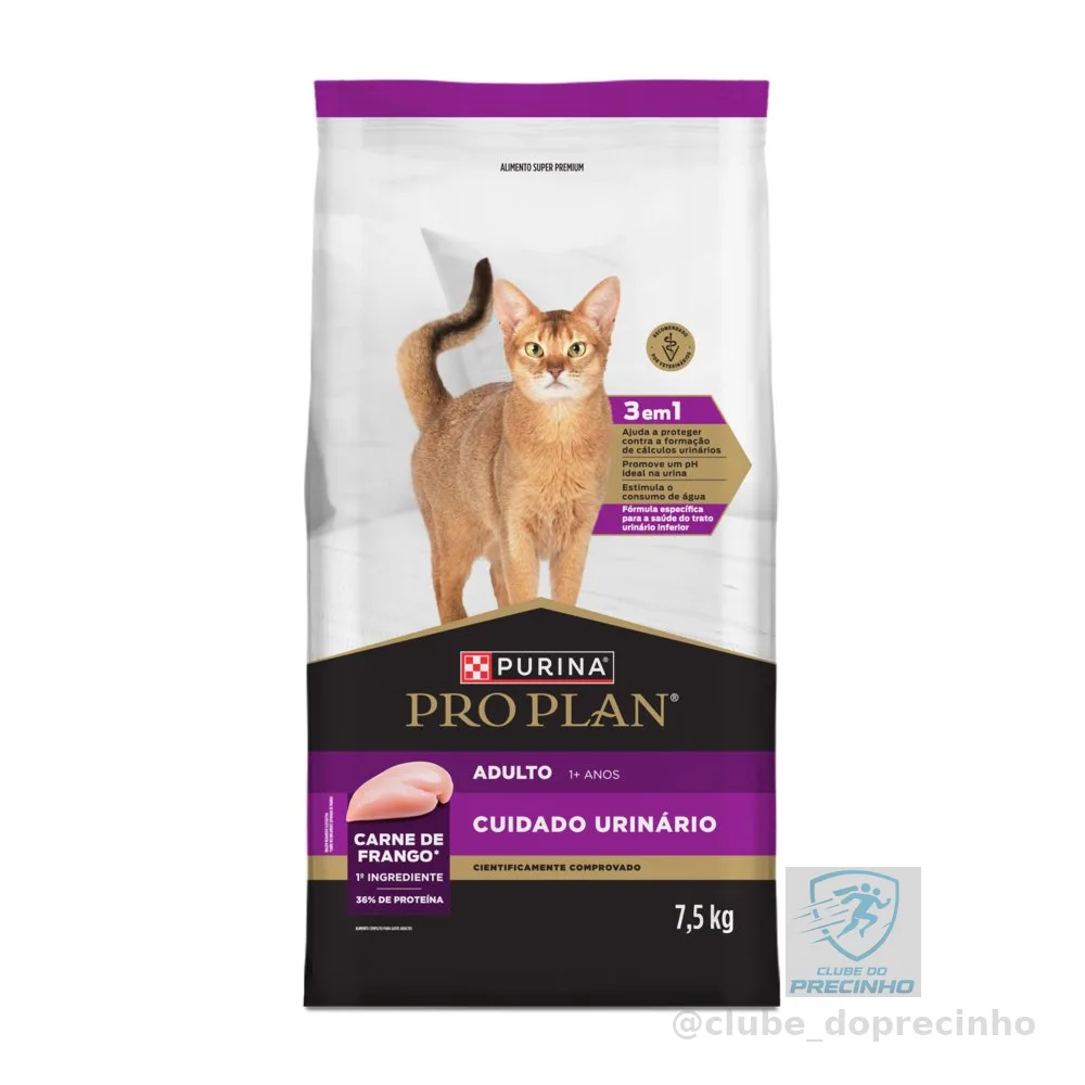 Pro Plan Ração Cuidado Urinário Gato Adulto Frango - 7,5kg
