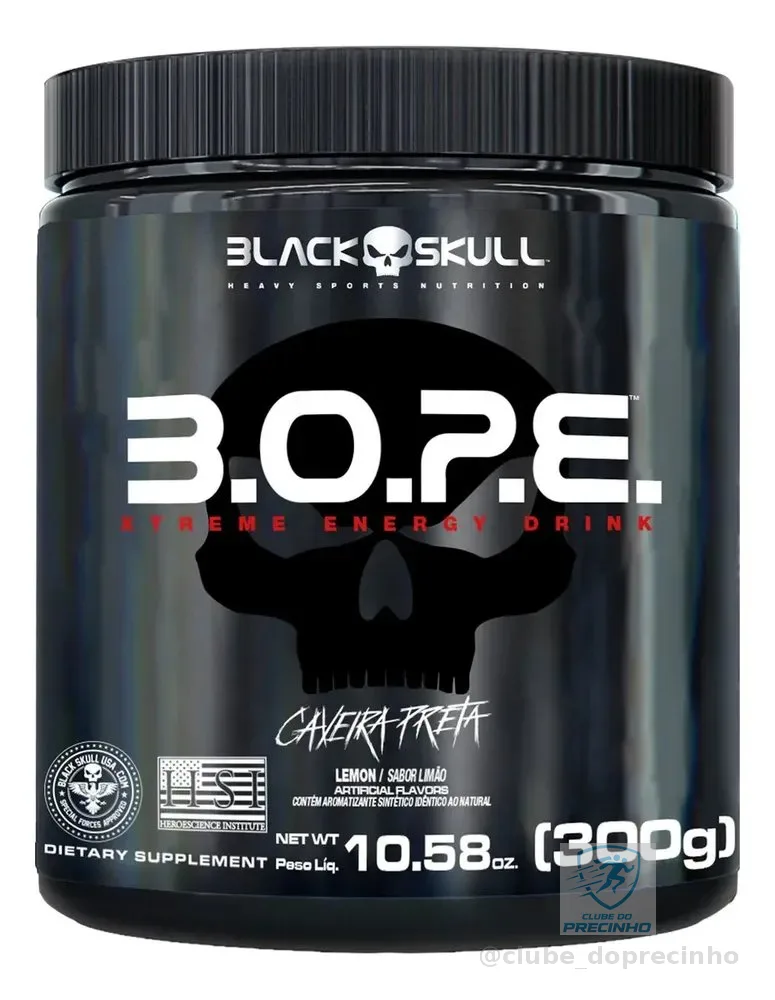 Pré-treino Bope Limão 60 Doses - 300g Black Skull