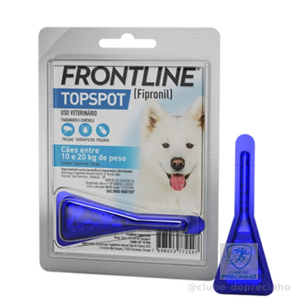 Pipeta Antipulgas Frontline TopSpot M Cão 10 a 20kg