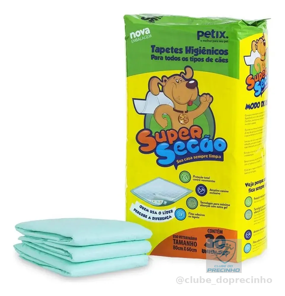 Tapete Higiênico Petix para Cães com Eliminação de Odor 80x60cm