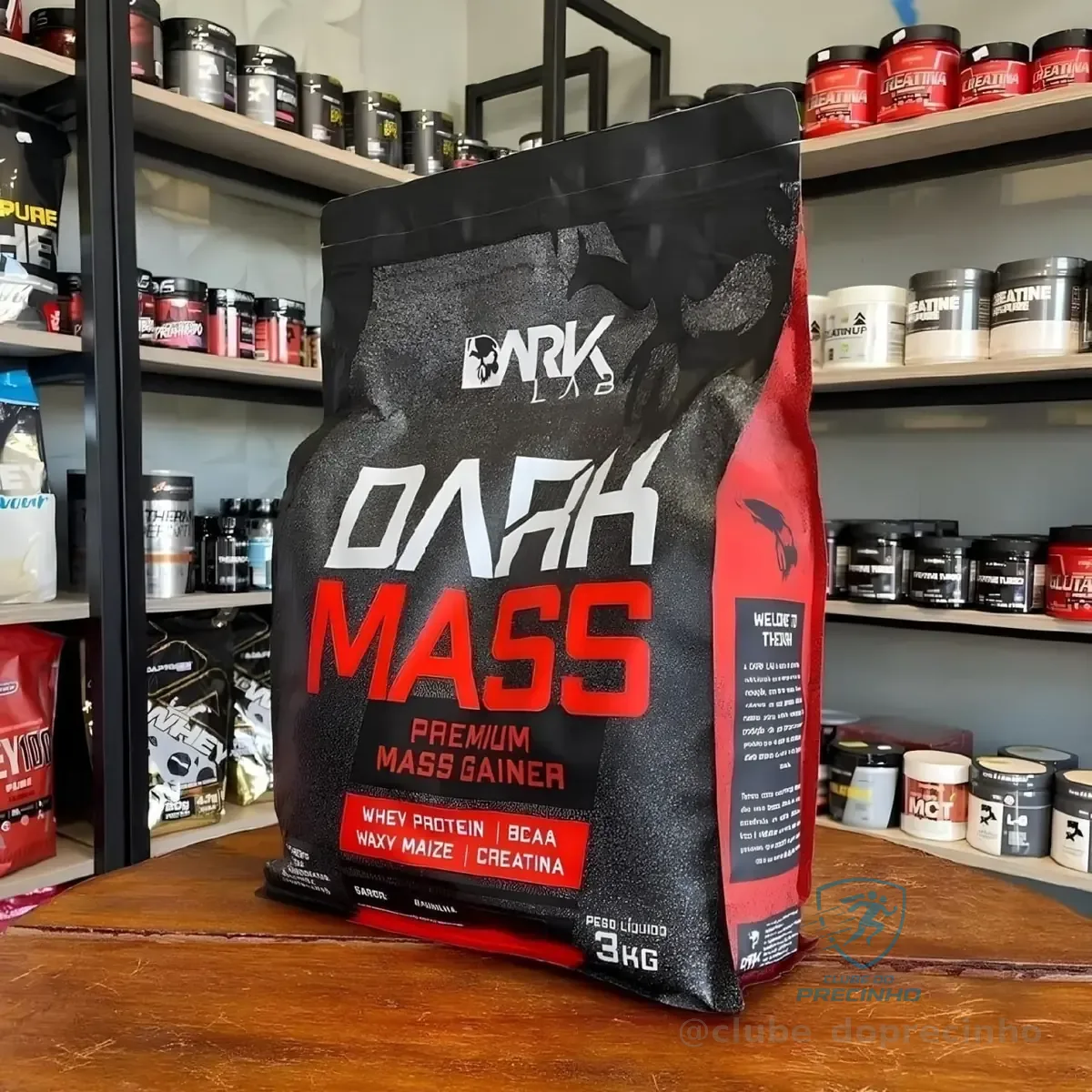 Hipercalórico Dark Mass 3kg Dark Lab Sabor Morango