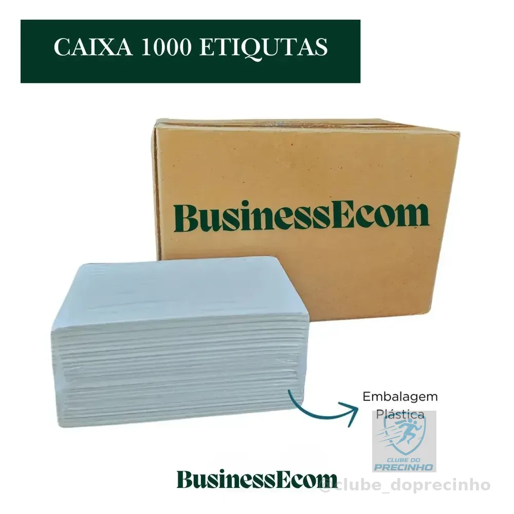 1.000 Etiqueta Térmica Sem Rolo 10x15 /100x150 Formato Resma Sem Rolo Cor Branco - Businessecom