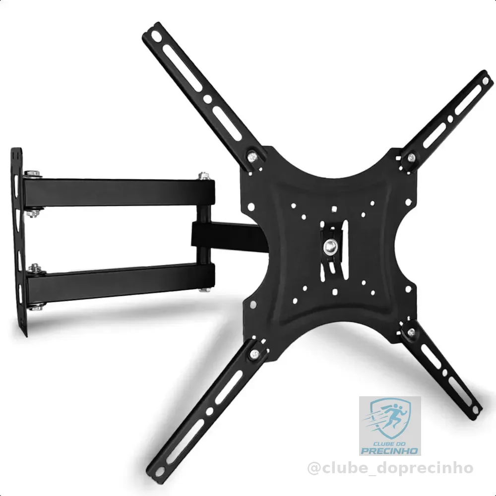 Suporte Universal Fixo Articulado Compatível Com Tv Monitor 14 Até 55 Polegadas 50kg Yara Eletrônicos Preto Preto