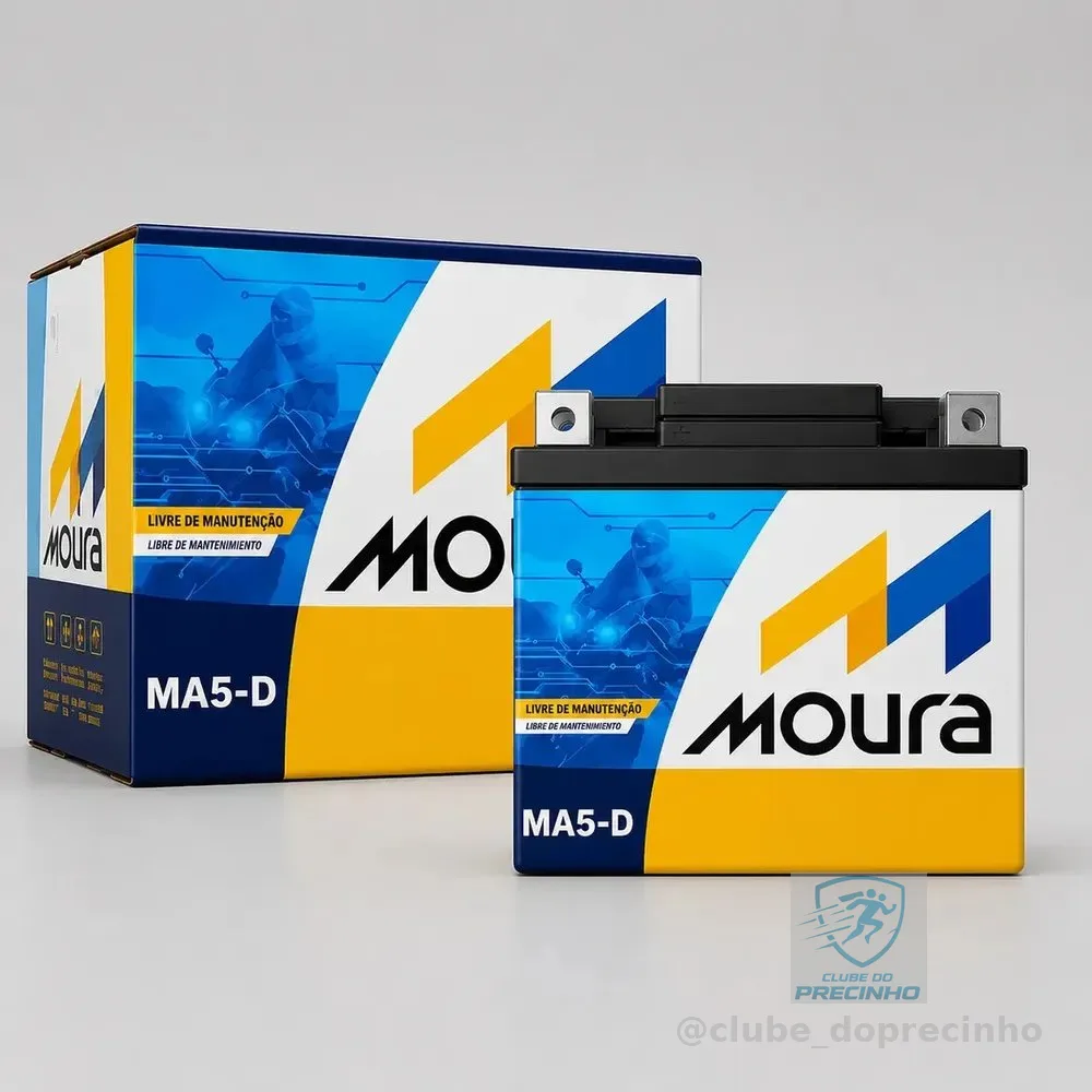 Bateria Moura MA5-D 5 Ah 12V Selada para Honda, Yamaha e Mais