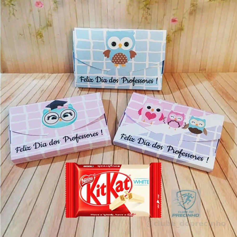 10 Caixas para KitKat Lembrança Dia dos Professores