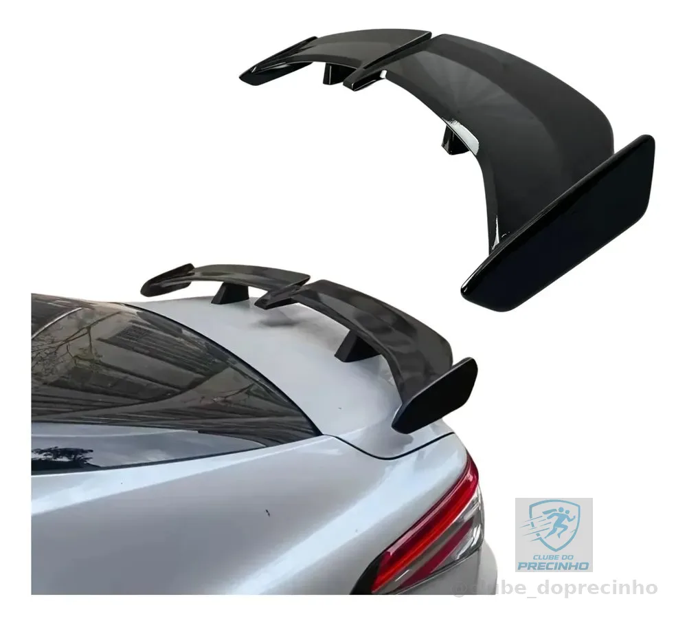 Aerofólio Traseiro Carro Universal Black Piano Sedan Coupé Preto