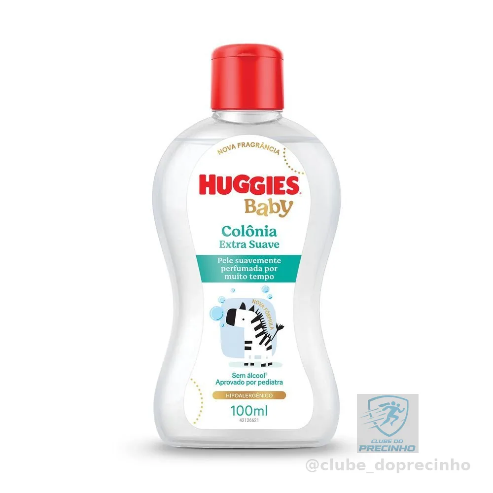 Colônia Huggies para Bebê Extra Suave Hipoalergênica 100 ml