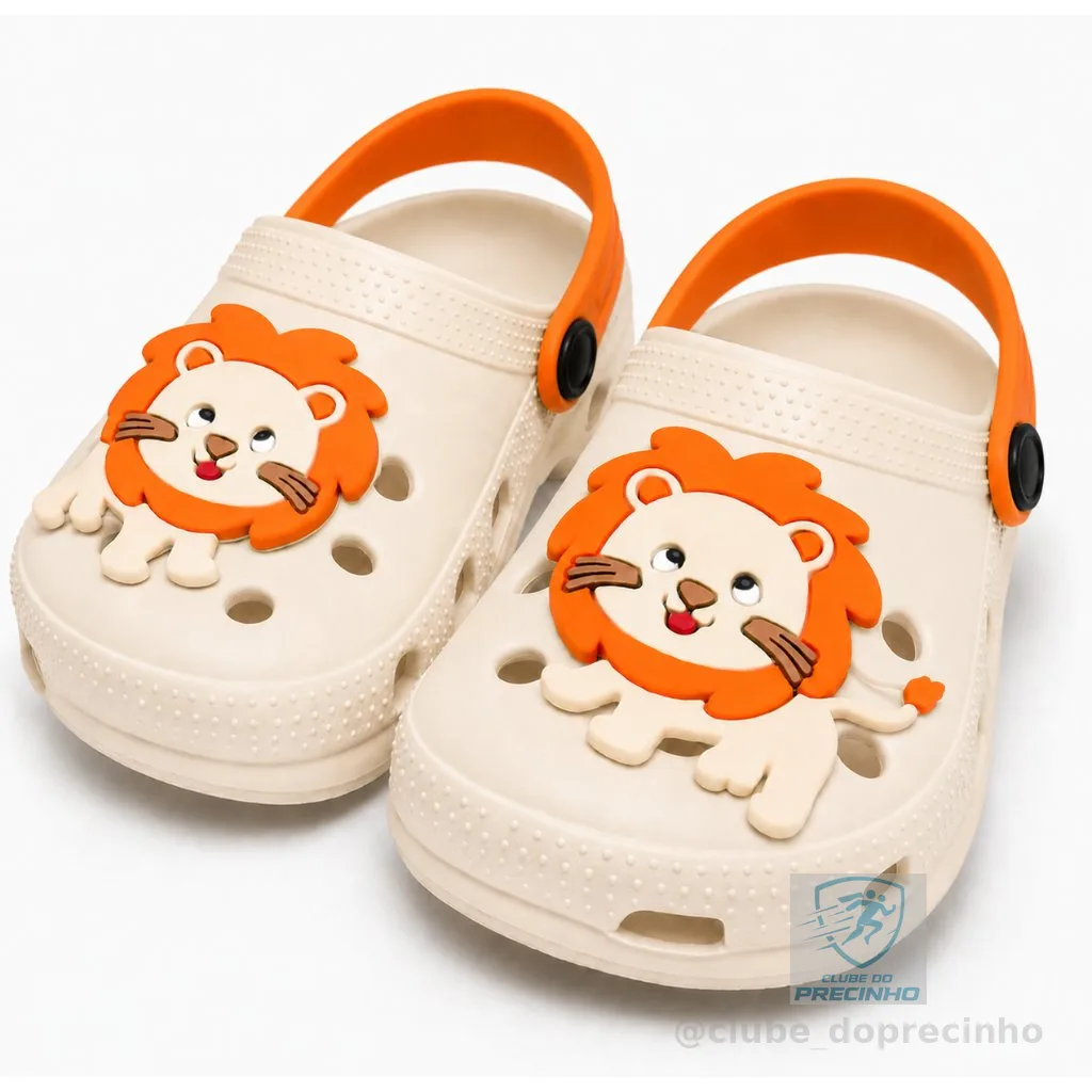 Sandália Infantil Masculina MindShop Leãozinho Leve e Confortável